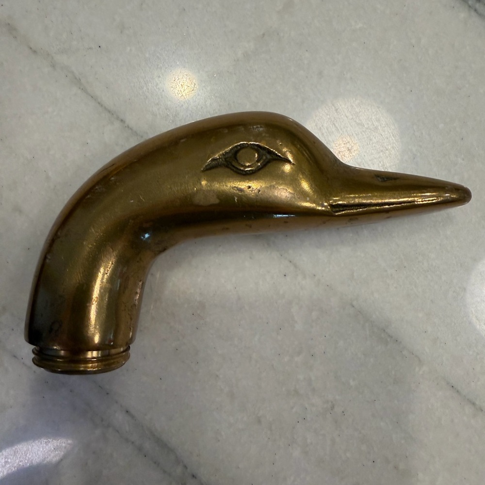 Vintage brass duck head walking stick - Picture 3 of 6